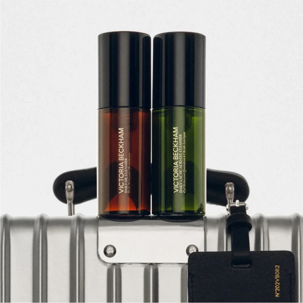 Victoria Beckham Daily Cleansing Protocol Duo Set — Black & Forest Green Bottles